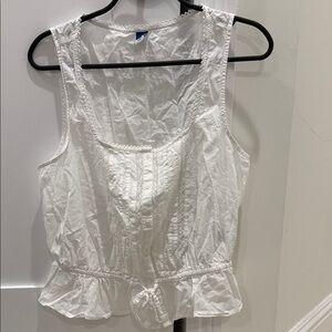 White Sleeveless Top